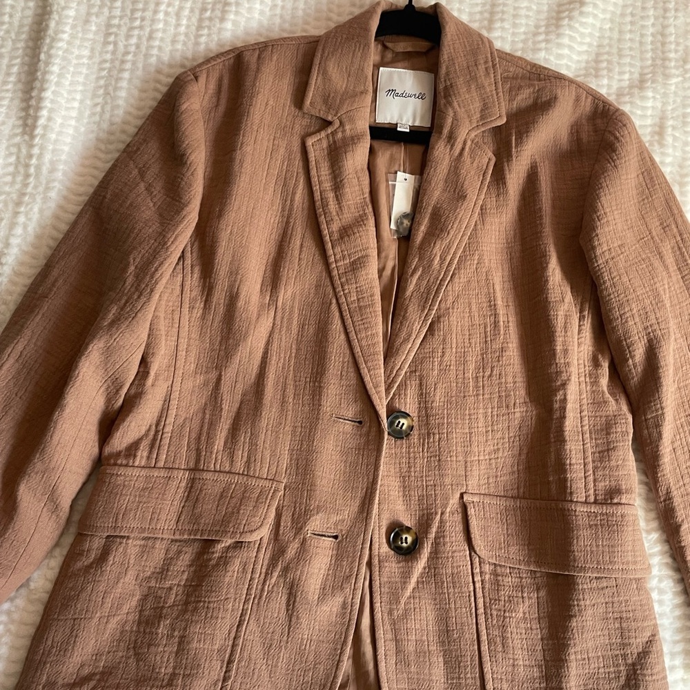 Madewell | Cotton-Linen Relaxed Larsen Blazer | Women’s Blazer | NWT - Picture 8 of 11